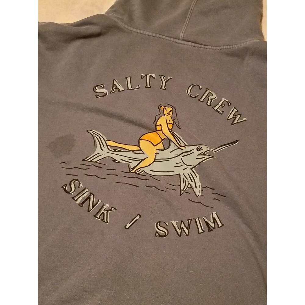 Salty Crew Large Hoodie Pullover Sweater Jacket Mermaid Marlin